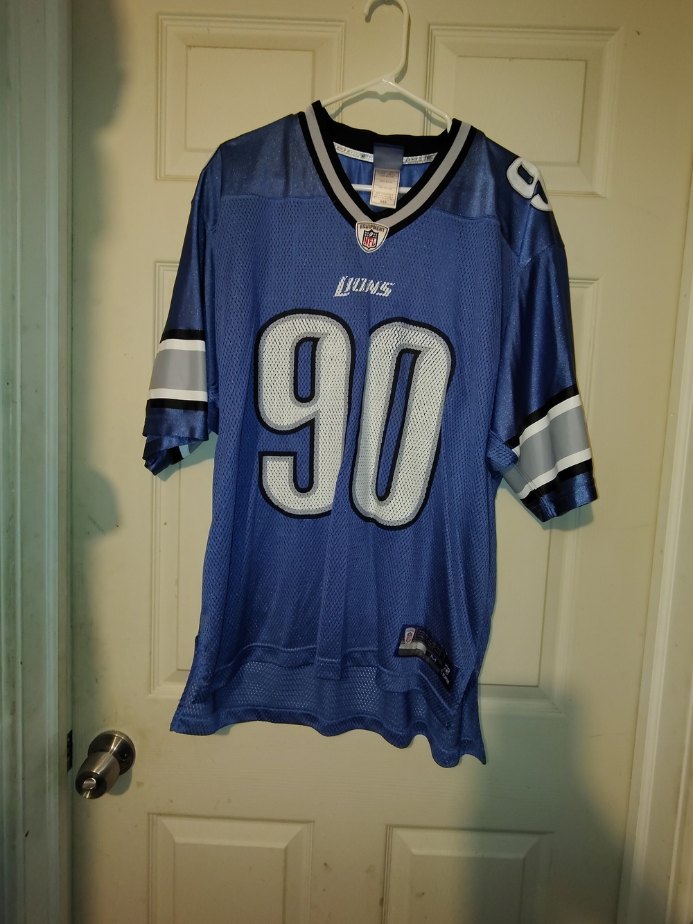 NFL Detroit Lions #90 Blue Football Jersey